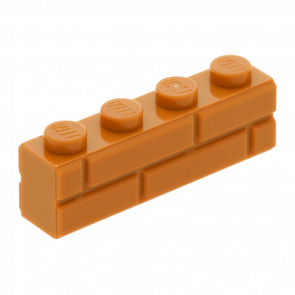 Кубик Lego with Masonry Profile Модифікована 1 x 4 15533 6055309 Medium Nougat 10шт Б/У