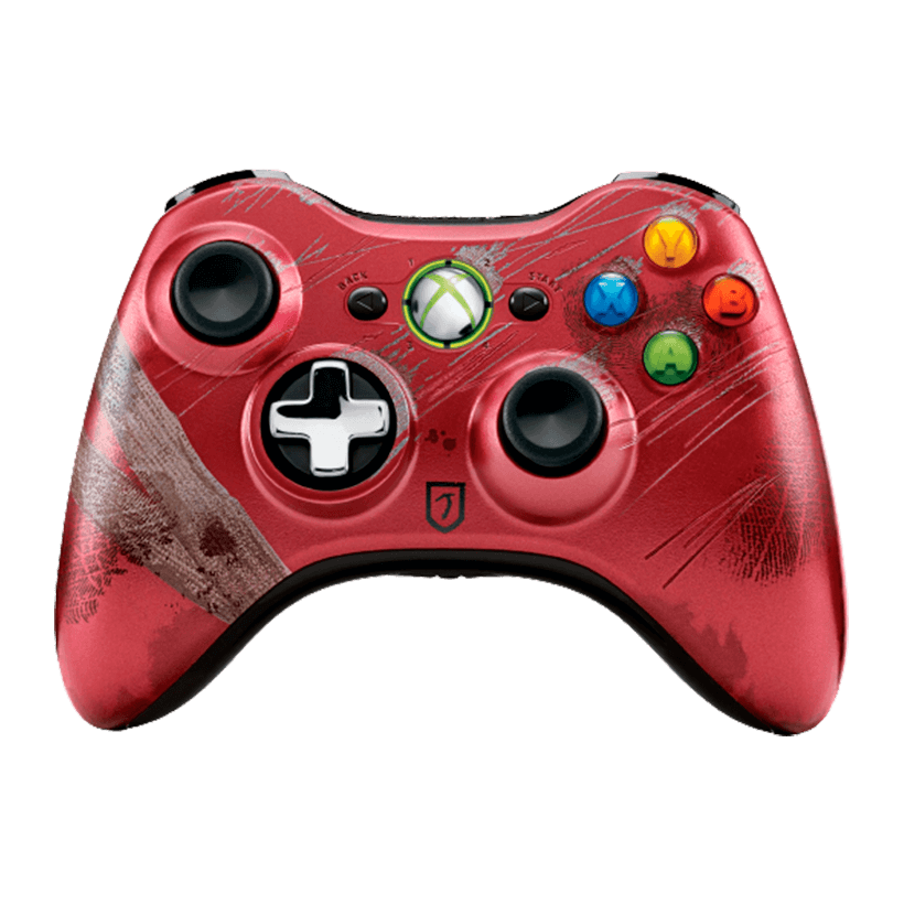 Геймпад Бездротовий Microsoft Xbox 360 Tomb Raider Limited Edition Red Black Б/У - Retromagaz