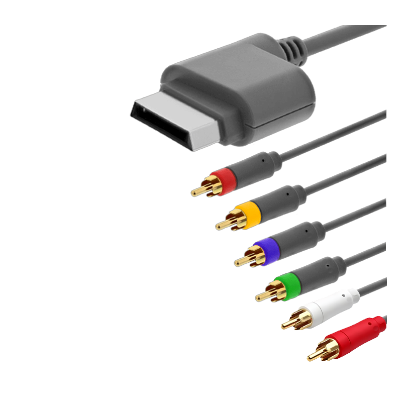Кабель Microsoft Xbox 360 FAT S AV TV / HDTV 6RCA - AV Multi Out Grey 2.5m Б/У - Retromagaz