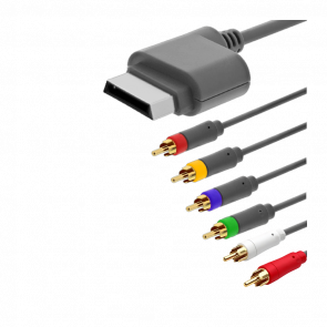 Кабель Microsoft Xbox 360 FAT S AV TV / HDTV 6RCA - AV Multi Out Grey 1.7m Б/У - Retromagaz