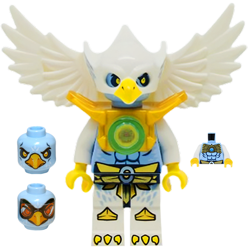 Фигурка Lego Eagle Tribe Ewar Pearl Gold Armor Legends of Chima loc014 Б/У - Retromagaz