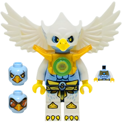 Фігурка Lego Eagle Tribe Ewar Pearl Gold Armor Legends of Chima loc014 Б/У - Retromagaz