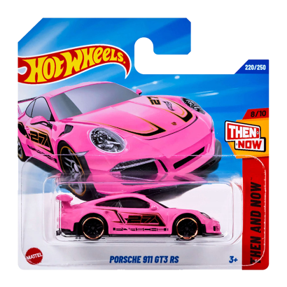 Машинка Базова Hot Wheels Porsche 911 GT3 RS Then and Now 1:64 JBB35 Pink - Retromagaz