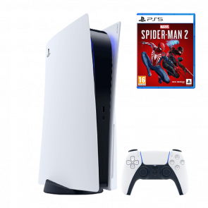 Набор Консоль Sony PlayStation 5 Blu-ray 825GB White Б/У + Игра Marvel’s Spider-Man 2 Русская Озвучка + Геймпад Беспроводной DualSense Набор Консоль Sony PlayStation 5 Blu-ray 825GB White Б/У + Игра Marvel’s Spider-Man 2 Русская Озвучка + Геймпад Беспроводной DualSense - Retromagaz