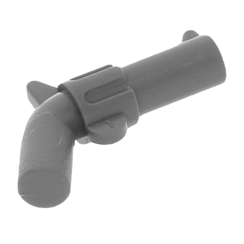 Оружие 4шт Lego Стрелковое Pistol Revolver Large Barrel 30132 4105286 4211029 4569113 6056822 Dark Bluish Grey Б/У - Retromagaz