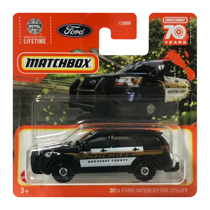Машинка Велике Місто Matchbox 2016 Ford Interceptor Utility Highway 1:64 HLD15 Black - Retromagaz