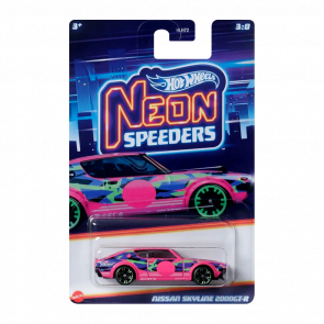 Тематическая Машинка Hot Wheels Nissan Skyline 2000GT-R Neon Speeders 1:64 HLH72/HRW69 Pink