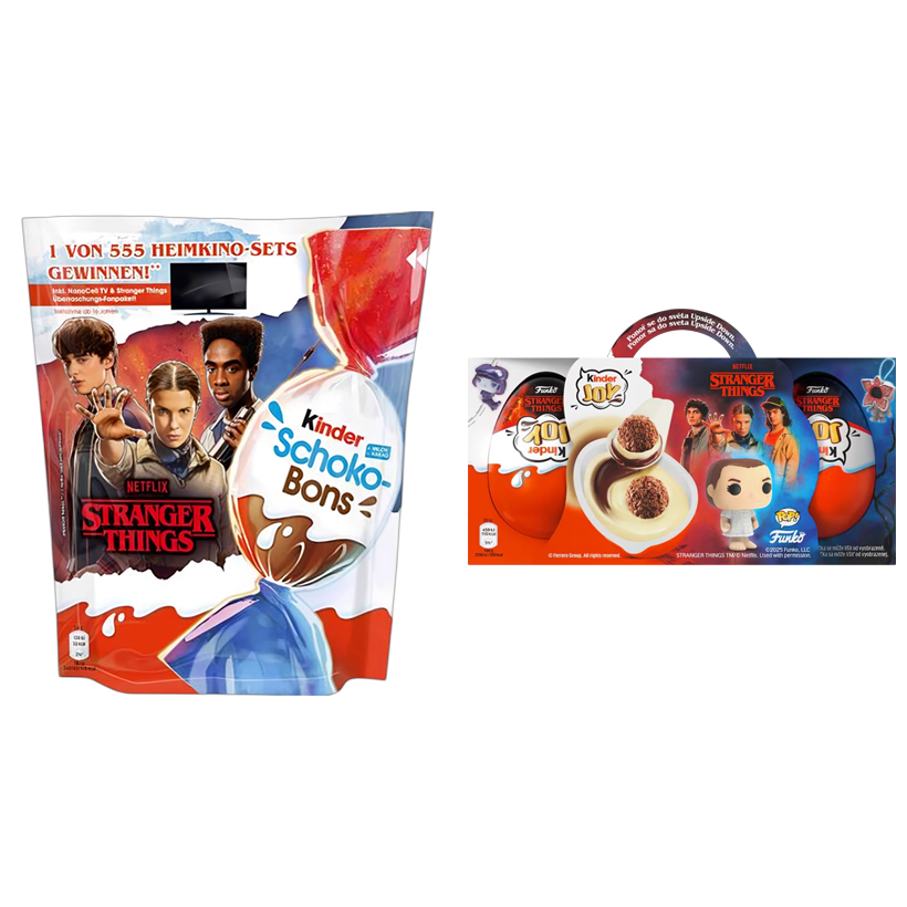 Набір Дивні Дива (Шоколадне Яйце Kinder Joy Бокс 3 Яйця + Цукерки Choco Bons Stranger Things) - Retromagaz