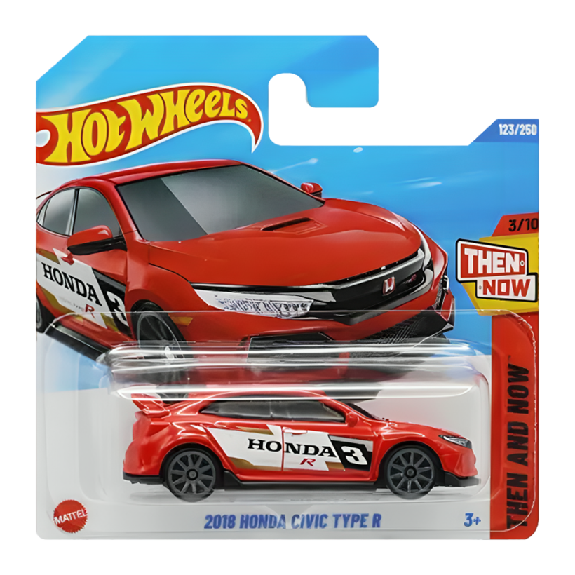 Машинка Базовая Hot Wheels 2018 Honda Civic Type R Then and Now 1:64 HYY64 Red - Retromagaz