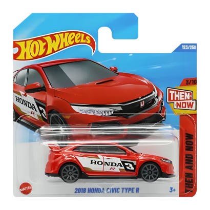 Машинка Базовая Hot Wheels 2018 Honda Civic Type R Then and Now 1:64 HYY64 Red - Retromagaz