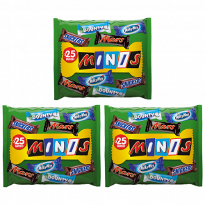 Набір Асорті 3шт Mars Батончиків Шоколадних Minis 25 Mixed Bag 500g Набір Асорті 3шт Mars Батончиків Шоколадних Minis 25 Mixed Bag 500g - Retromagaz