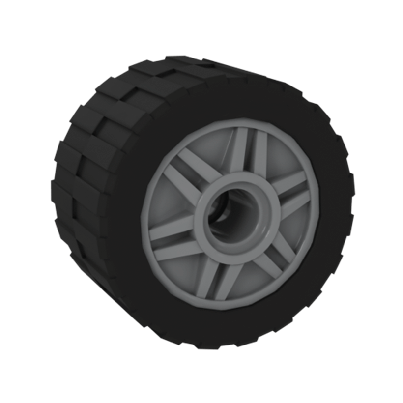 Колесо 10шт Lego Збірне 18mm D. x 14mm 55981c01 4299119 6109684 30648 3064826 4153005 4524358 4639695 Light Bluish Grey Б/У - Retromagaz