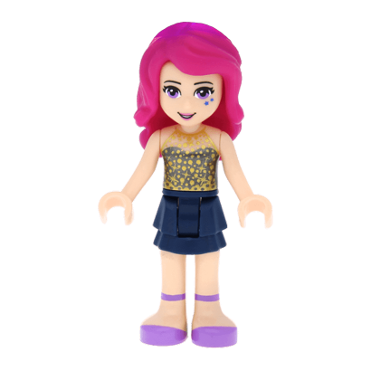 Фігурка Lego Girl Livi Dark Blue Layered Skirt Friends frnd118 1 Б/У - Retromagaz
