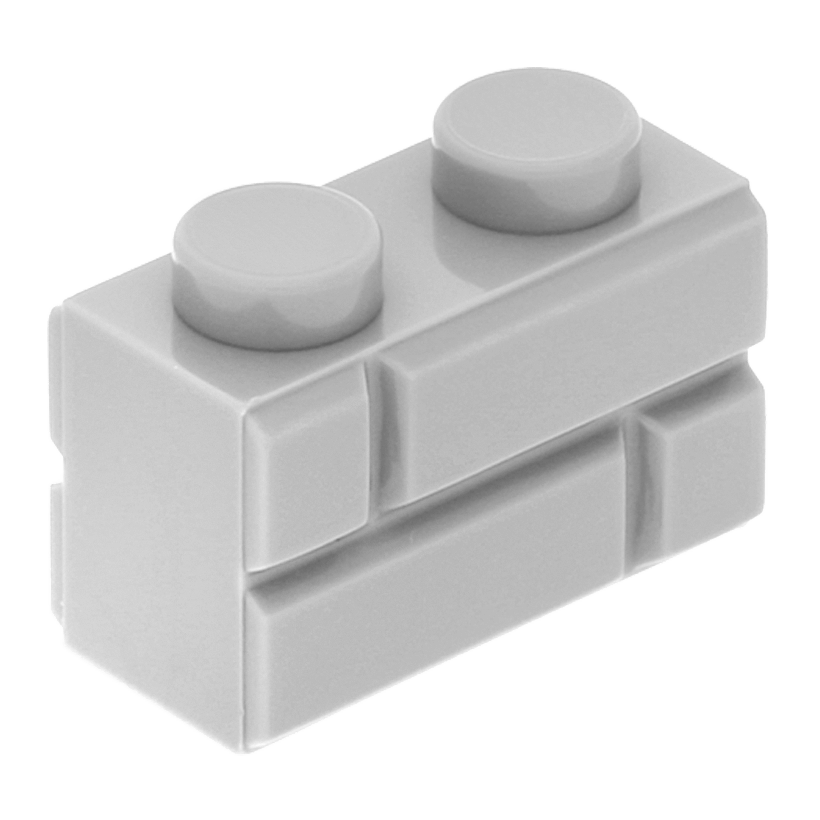 Кубик RMC Модифікована 1 x 2 Light Bluish Grey 120шт Новий - Retromagaz