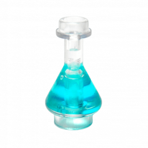 Посуда Lego Bottle Erlenmeyer Flask with Trans-Light Blue Fluid Pattern 93549pb04 6042467 Trans Clear Б/У