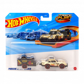 Машинка Базовая Hot Wheels Porsche 911 Off-Roader с Прицепом Track Fleet 1:64 JCM61 White