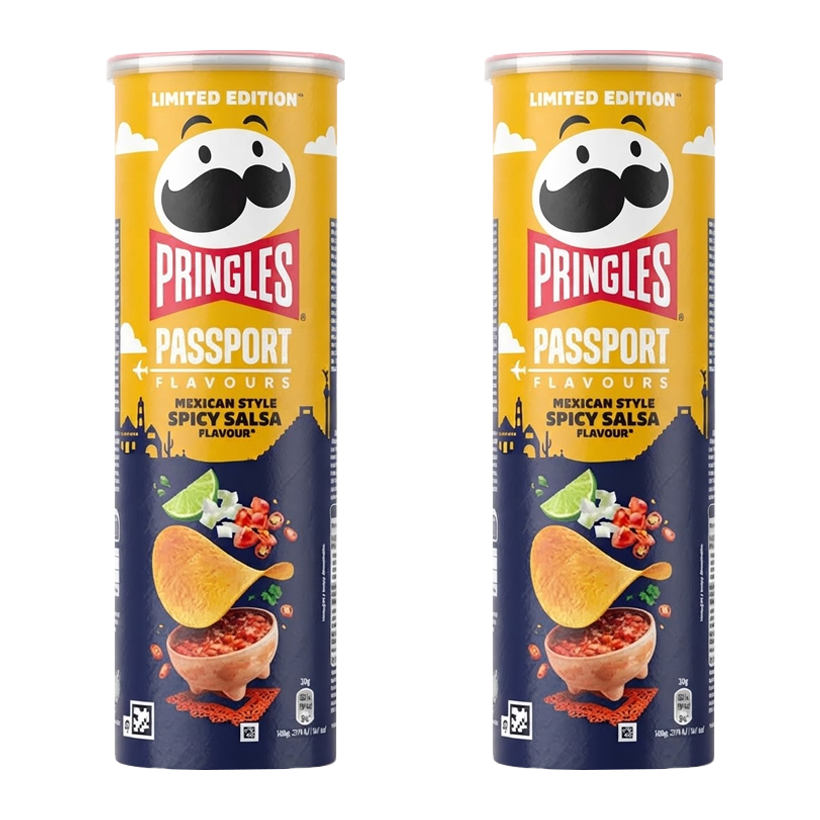 Набор Чипсы 2шт Pringles Passport Flavours Mexican Style Spicy Salsa 165g - Retromagaz