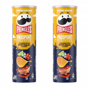 Набор Чипсы 2шт Pringles Passport Flavours Mexican Style Spicy Salsa 165g - Retromagaz