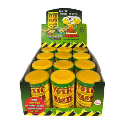 Набор Конфеты 12шт Toxic Waste Yellow Hazardously Sour Candy 42g - Retromagaz