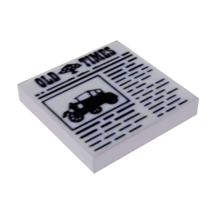 Плитка Lego Декоративна Tile Newspaper Old Times Pattern 2 x 2 3068pb0758 3068bpb0758 6033636 Light Bluish Grey Б/У - Retromagaz