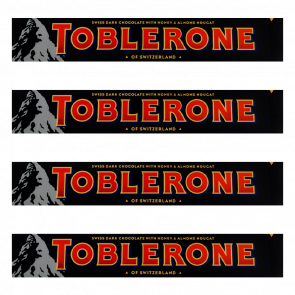 Набор Шоколад 4шт Toblerone Чорный с Медово-Миндальной Нугой 100g Набор Шоколад 4шт Toblerone Чорный с Медово-Миндальной Нугой 100g - Retromagaz