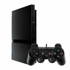 Набор Консоль Sony PlayStation 2 Slim SCPH-7xxx Free MC Boot Black Б/У + Геймпад Проводной RMC Новый Набор Консоль Sony PlayStation 2 Slim SCPH-7xxx Free MC Boot Black Б/У + Геймпад Проводной RMC Новый - Retromagaz