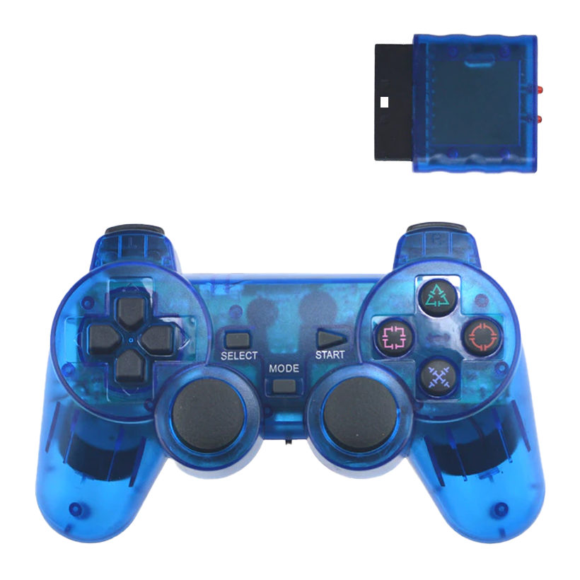 Геймпад Бездротовий RMC PlayStation 2 Blue Новий - Retromagaz