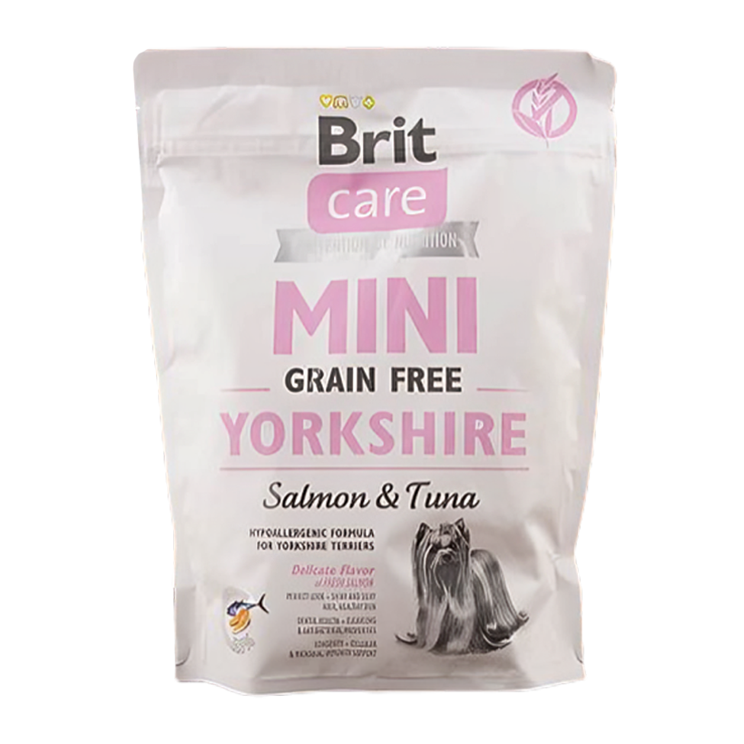 Сухой Корм для Собак Brit Care Grain-Free Mini Yorkshire Лосось и Тунец 400g - Retromagaz