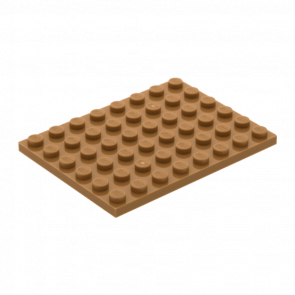 Пластина Lego Обычная 6 x 8 3036 4251796 Dark Tan 10шт Б/У