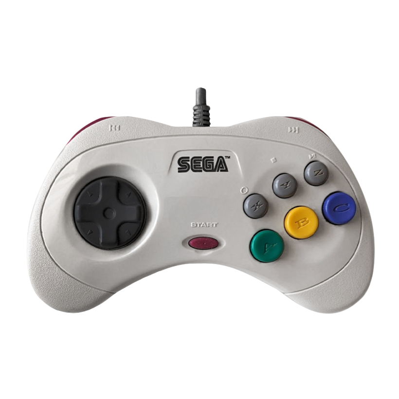 Геймпад Дротовий Sega Saturn HSS-0101 White 2m Б/У - Retromagaz