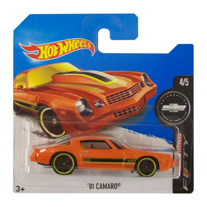 Машинка Базова Hot Wheels '81 Camaro Camaro Fifty 1:64 DVC47 Orange - Retromagaz