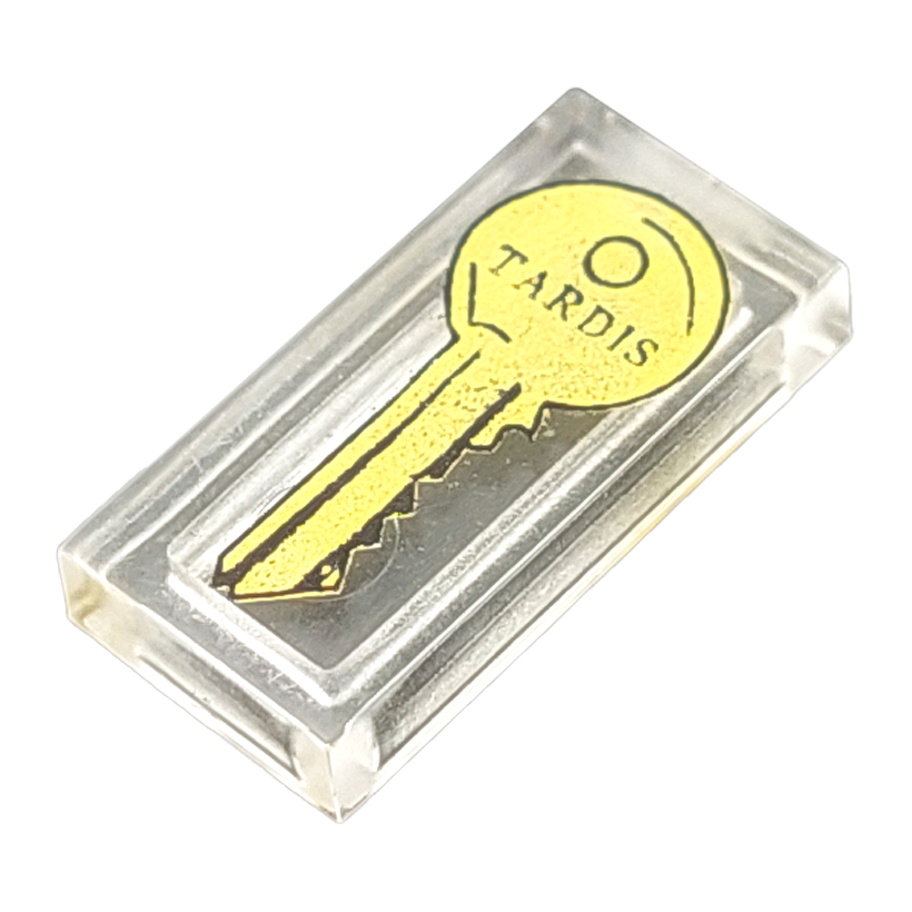 Плитка RMC Декоративная 1 x 2 Trans-Clear 4шт Новый 'Tardis' Key Pattern - Retromagaz