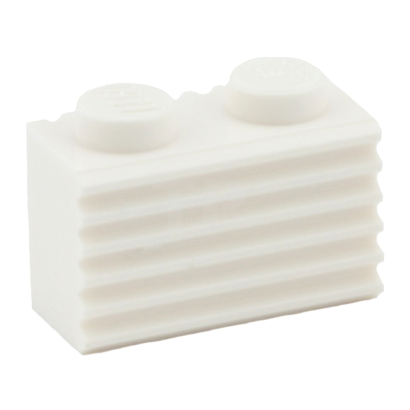 Кубик Lego Grille Fluted Profile Модифицированная 1 x 2 2877 287701 White 20шт Б/У - Retromagaz