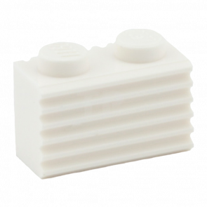Кубик Lego Grille Fluted Profile Модифицированная 1 x 2 2877 287701 White 20шт Б/У