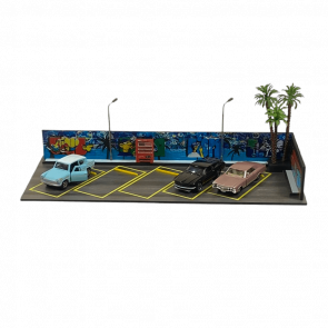 Диорама G-Fans Beach Parking Scene 1:64 710027 Black - Retromagaz