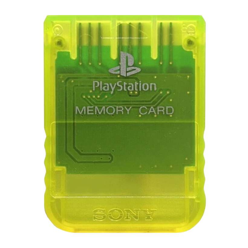 Карта Пам'яті Sony PlayStation 1 SCPH-1020 1MB Lemon Yellow Б/У - Retromagaz