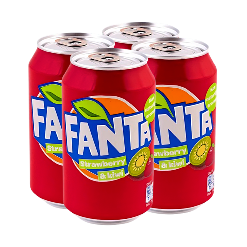 Набір Напій 4шт Fanta Strawberry & Kiwi 355ml - Retromagaz