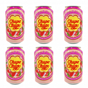 Набор Напиток Chupa Chups Strawberry & Cream Flavour 345ml 6шт - Retromagaz