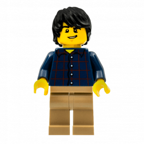 Фигурка Lego 973pb0086 Plaid Button Shirt City People twn255 Б/У