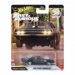 Машинка Premium Hot Wheels 1970 Dodge Charger R/T Fast & Furious 1:64 JHW74 Black - Retromagaz