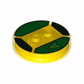 Електрика Lego Dimensions Toy Tag 2 Studs Green Arrow #70 Green Yellow Arrowhead Інше 4 x 4 x 2/3 18603c70pb01 6172412 Trans-Yellow Б/У