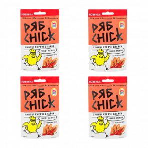 Набор Слайсы 4шт РябChick Куриные с Перцем Чили Сушеные 30g - Retromagaz