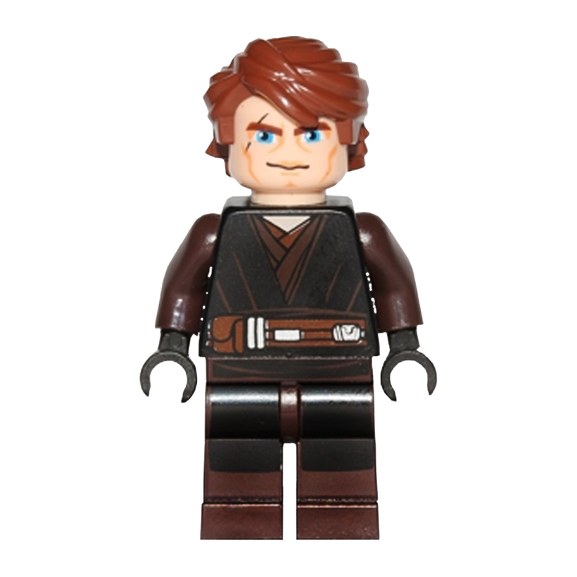 Фигурка Lego Джедай Anakin Skywalker Dark Brown Legs Star Wars sw0542 75046 Б/У - Retromagaz