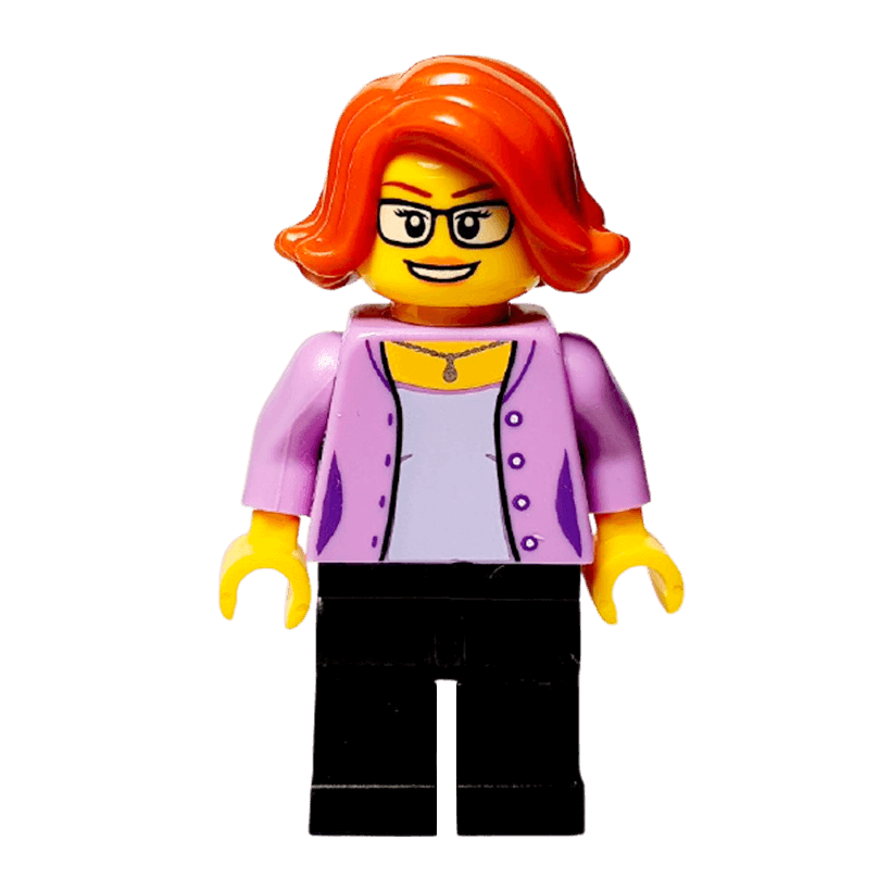 Фигурка Lego People 973pb2341 Female with Dark Orange Short Hair City LLP013 Б/У - Retromagaz