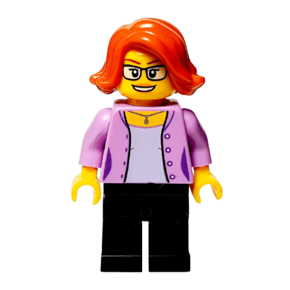 Фігурка Lego 973pb2341 Female with Dark Orange Short Hair City People LLP013 Б/У - Retromagaz
