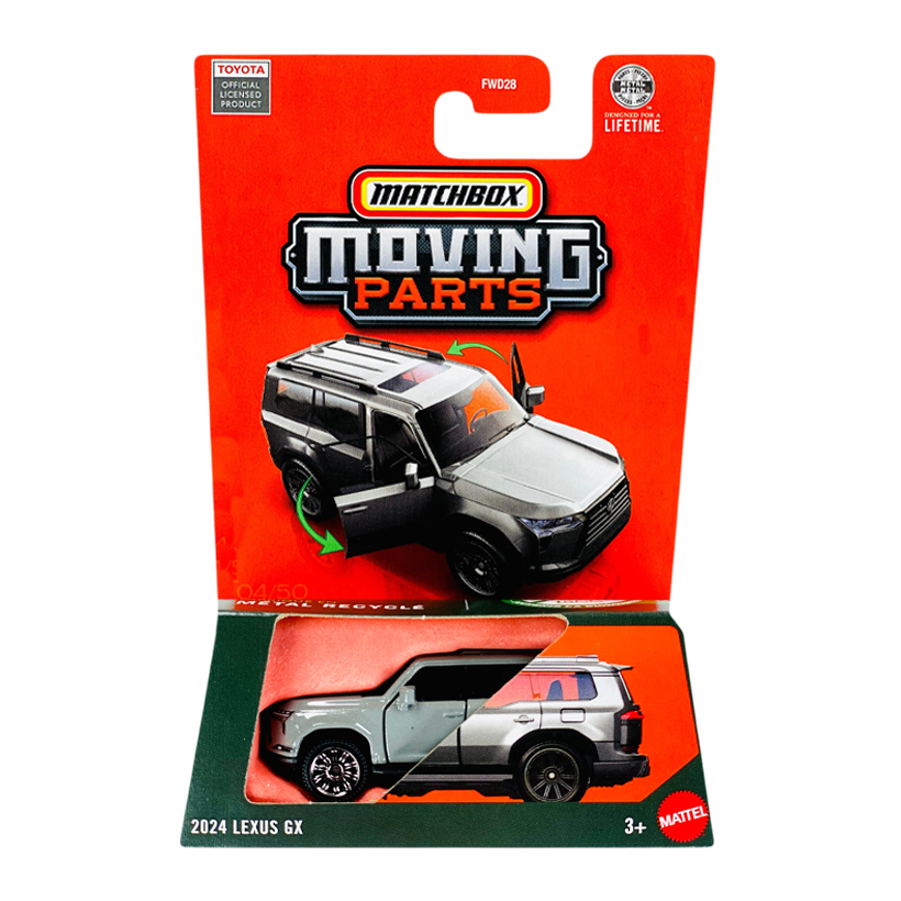 Тематична Машинка Matchbox 2024 Lexus GX Moving Parts 1:64 JHV55 Grey - Retromagaz