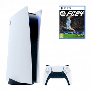 Набір Консоль Sony PlayStation 5 Blu-ray 825GB White Новий  + Гра EA Sports FC 24 Російська Озвучка - Retromagaz