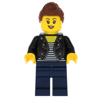 Фигурка Lego Recreation 973pb2828 Teenage Girl Black Jacket and White Shirt City cty1022 1 Б/У - Retromagaz