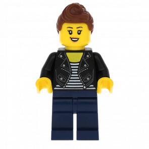 Фігурка Lego Recreation 973pb2828 Teenage Girl Black Jacket and White Shirt City cty1022 1 Б/У