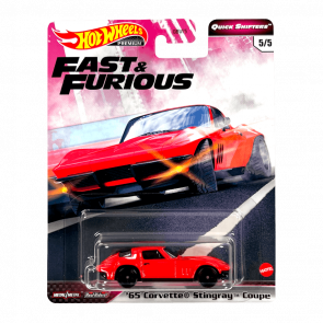 Машинка Premium Hot Wheels '65 Corvette Stingray Coupe Fast & Furious 1:64 GJR78 Red